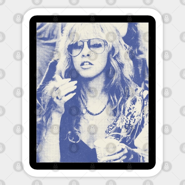 Stevie Nicks-Vintage Halftone Sticker by Ecsa